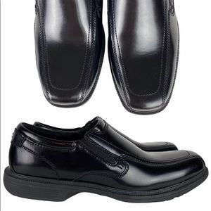 NUNN BUSH Black Leather Slip On Loafers | 10.5